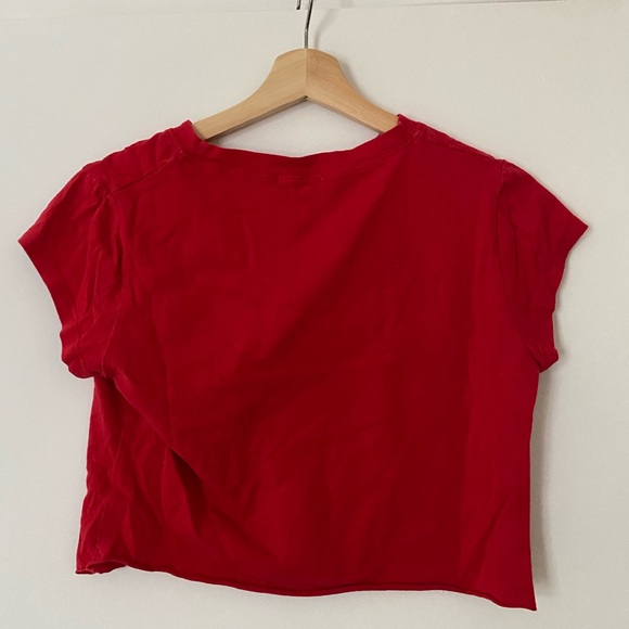 Vintage red crop top t-shirt - Picture 2 of 3